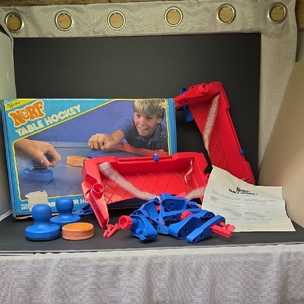 Vintage 1987 NERF Table Hockey Game by Parker Brothers Complete in Original Box